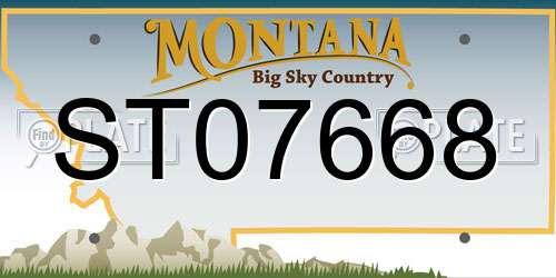 ST07668 Montana License Plate