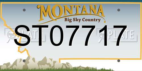 ST07717 Montana License Plate