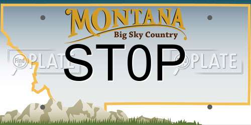 ST0P Montana License Plate