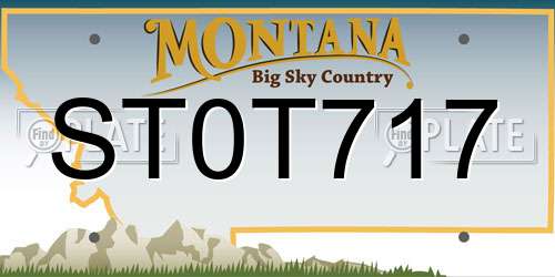 ST0T717 Montana License Plate