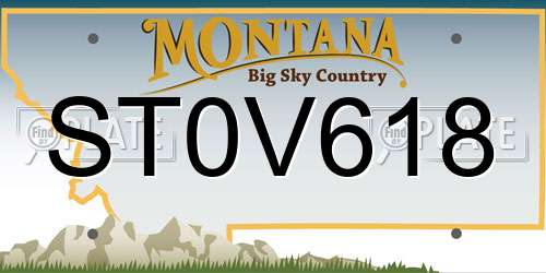 ST0V618 Montana License Plate