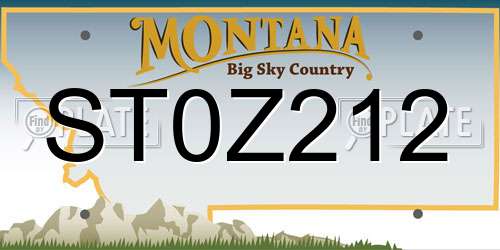 ST0Z212 Montana License Plate