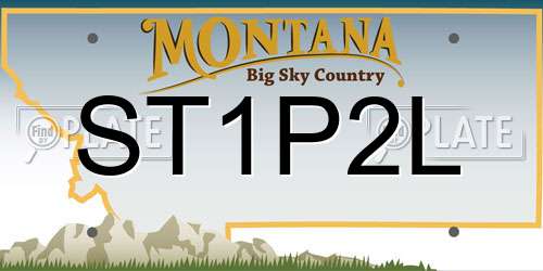 ST1P2L Montana License Plate