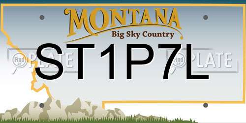 ST1P7L Montana License Plate