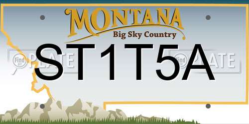 ST1T5A Montana License Plate
