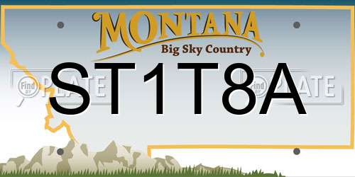 ST1T8A Montana License Plate