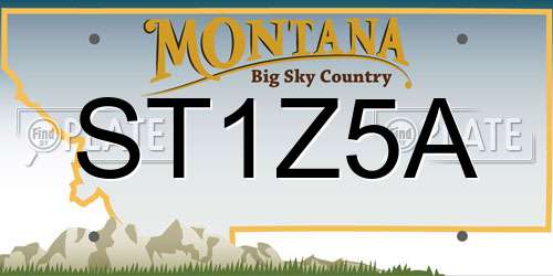ST1Z5A Montana License Plate