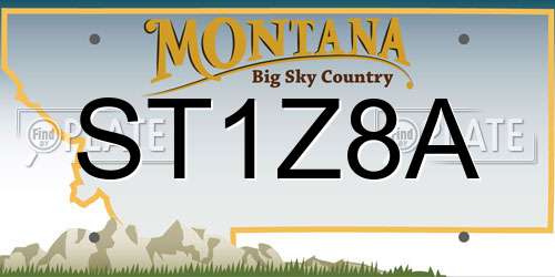 ST1Z8A Montana License Plate