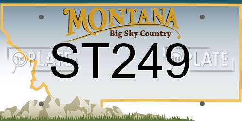 ST249 Montana License Plate