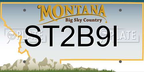 ST2B9I Montana License Plate