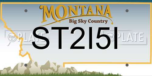 ST2I5I Montana License Plate