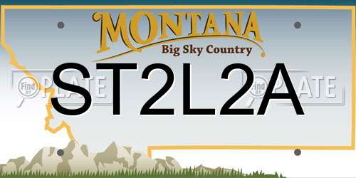 ST2L2A Montana License Plate