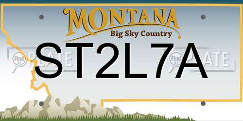 ST2L7A Montana License Plate