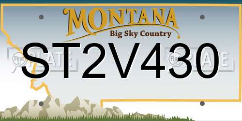 ST2V430 Montana License Plate