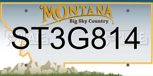 ST3G814 Montana License Plate