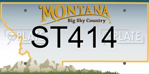 ST414 Montana License Plate