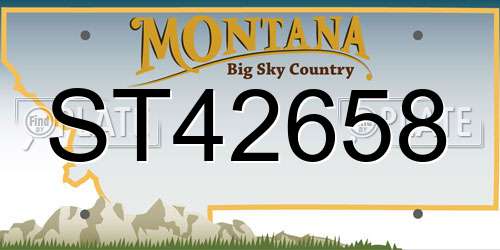 ST42658 Montana License Plate