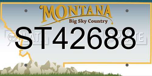 ST42688 Montana License Plate