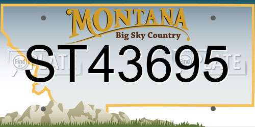 ST43695 Montana License Plate