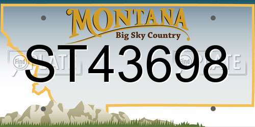 ST43698 Montana License Plate