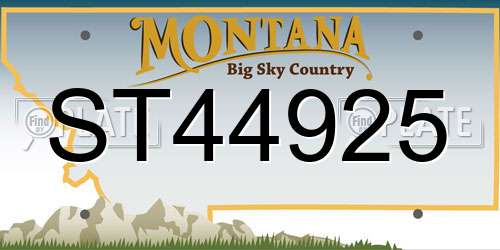 ST44925 Montana License Plate