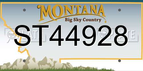 ST44928 Montana License Plate