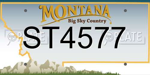 ST4577 Montana License Plate