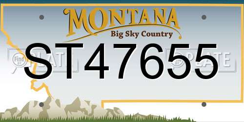 ST47655 Montana License Plate