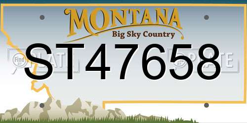 ST47658 Montana License Plate