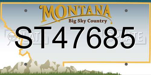 ST47685 Montana License Plate