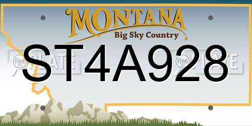 ST4A928 Montana License Plate