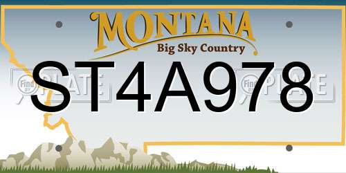 ST4A978 Montana License Plate