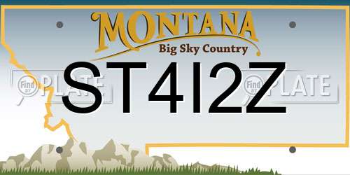 ST4I2Z Montana License Plate