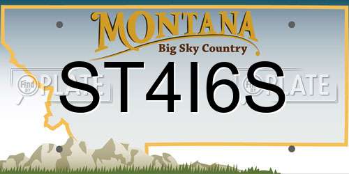 ST4I6S Montana License Plate