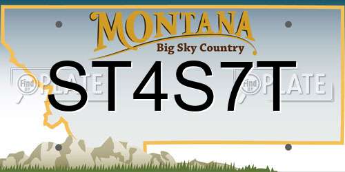 ST4S7T Montana License Plate