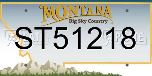ST51218 Montana License Plate