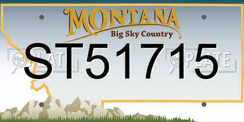 ST51715 Montana License Plate