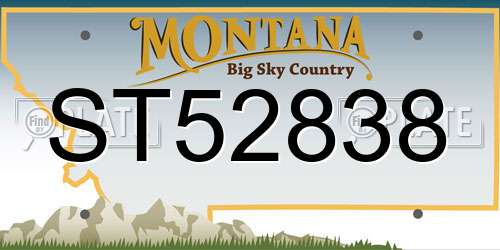 ST52838 Montana License Plate
