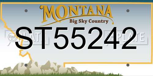 ST55242 Montana License Plate