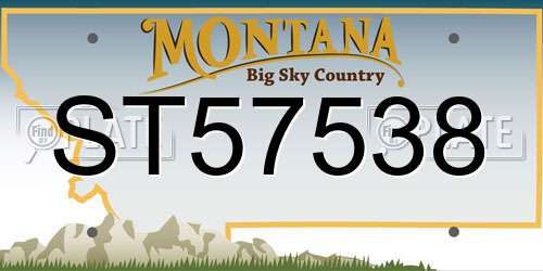 ST57538 Montana License Plate
