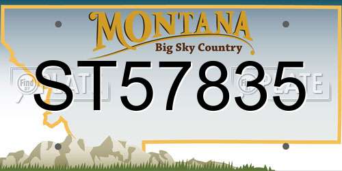 ST57835 Montana License Plate
