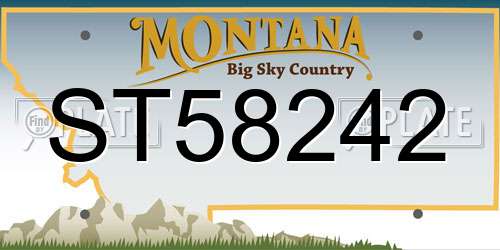 ST58242 Montana License Plate