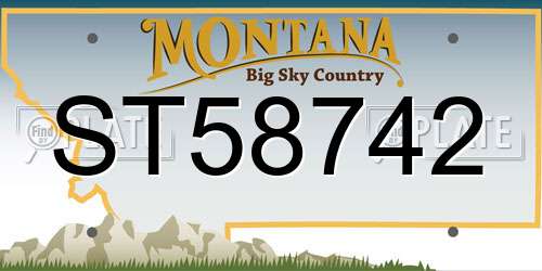 ST58742 Montana License Plate