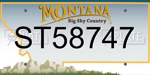 ST58747 Montana License Plate