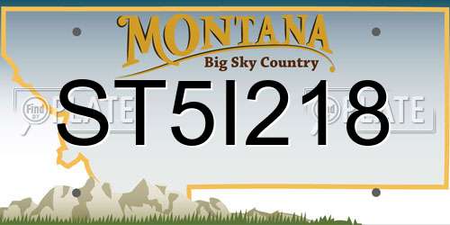 ST5I218 Montana License Plate