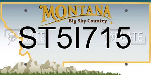 ST5I715 Montana License Plate
