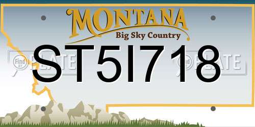 ST5I718 Montana License Plate