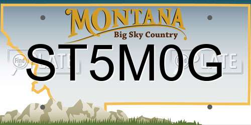 ST5M0G Montana License Plate