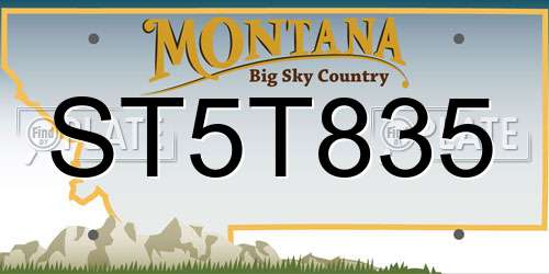 ST5T835 Montana License Plate