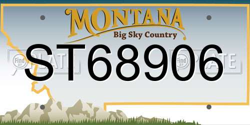 ST68906 Montana License Plate